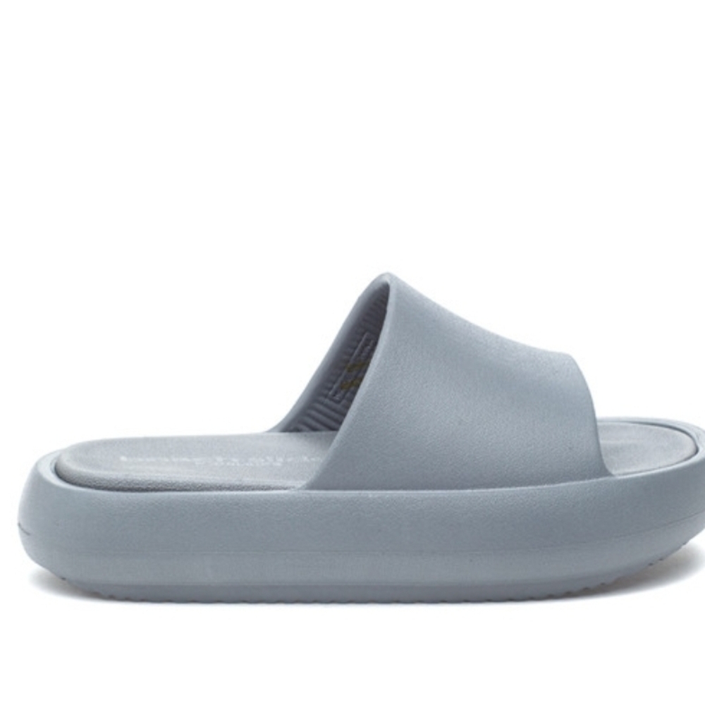 NWT and BOX J SLIDES Women's Gray Slide Sandals